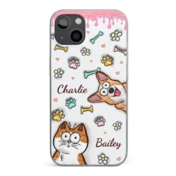 A Pet Mom’s Heart Is A Mosaic Of Paw Prints - Dog & Cat Personalized Custom 3D Inflated Effect Printed Clear Phone Case - Gift For Pet Owners, Pet Lovers