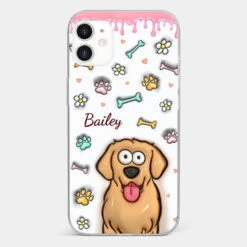 A Pet Mom’s Heart Is A Mosaic Of Paw Prints - Dog & Cat Personalized Custom 3D Inflated Effect Printed Clear Phone Case - Gift For Pet Owners, Pet Lovers -Pawfect House Store 6703c0155da5b 1022511c 0f9d 4459 9153 4703616dd1ab
