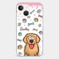 A Pet Mom’s Heart Is A Mosaic Of Paw Prints - Dog & Cat Personalized Custom 3D Inflated Effect Printed Clear Phone Case - Gift For Pet Owners, Pet Lovers -Pawfect House Store 6703c01f3a0f7 ddda439a 02f6 42e5 9330 581e5bd8f6a0