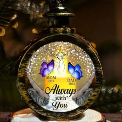 Gone But Not Forgotten - Memorial Personalized Custom Candlelight Lantern Ornament - Sympathy Gift, Christmas Gift For Family Members