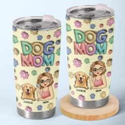 As A Pet Mom, My Life Is So Much Richer - Dog & Cat Personalized Custom 3D Inflated Effect Printed Tumbler - Gift For Pet Owners, Pet Lovers