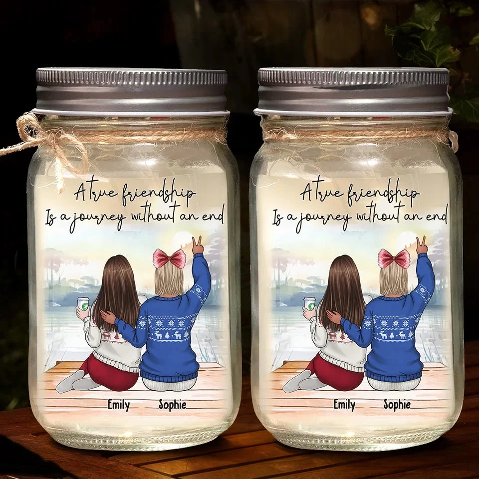 There Is No Greater Gift Than Friendship - Bestie Personalized Custom Mason Jar Light - Christmas Gift For Best Friends, BFF, Sisters 3 There Is No Greater Gift Than Friendship - Bestie Personalized Custom Mason Jar Light - Christmas Gift For Best Friends, BFF, Sisters - Image 3