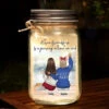 There Is No Greater Gift Than Friendship - Bestie Personalized Custom Mason Jar Light - Christmas Gift For Best Friends, BFF, Sisters