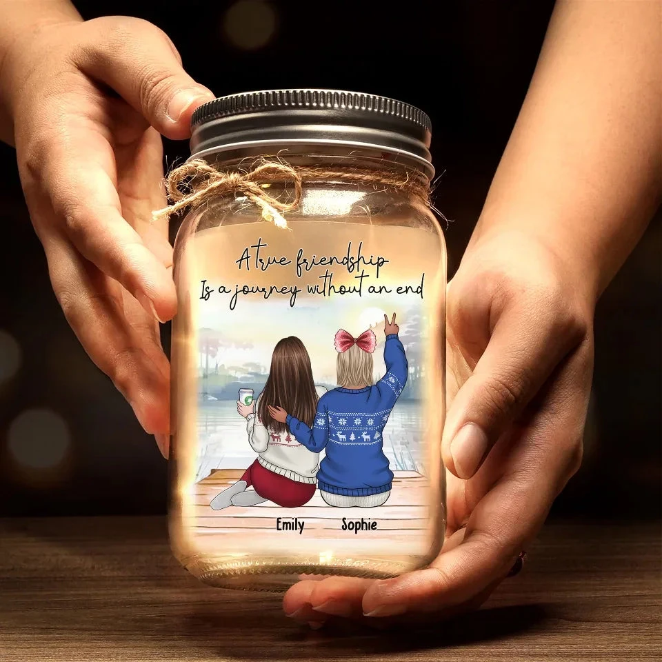 There Is No Greater Gift Than Friendship - Bestie Personalized Custom Mason Jar Light - Christmas Gift For Best Friends, BFF, Sisters 4 There Is No Greater Gift Than Friendship - Bestie Personalized Custom Mason Jar Light - Christmas Gift For Best Friends, BFF, Sisters - Image 4
