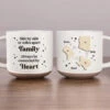Family Is Forever In Our Hearts - Family Personalized Custom Printed Pottery Mug - Christmas Gift For Family Members