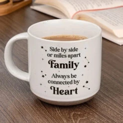 Family Is Forever In Our Hearts - Family Personalized Custom Printed Pottery Mug - Christmas Gift For Family Members -Pawfect House Store 6704e800dcf26