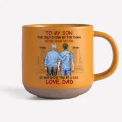 Cheers To You As You Step Into Fatherhood - Family Personalized Custom Printed Pottery Mug - Gift For Son, Grandson -Pawfect House Store 670501dd0907a 9c17bdc9 9ad2 4a64 894b d770cd960a90