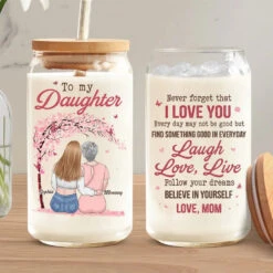 Always Keep In Your Heart That I Love You More Than Anything - Family Personalized Custom Glass Cup, Iced Coffee Cup - Gift For Mom, Daughter