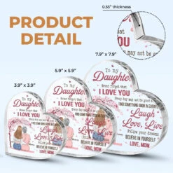 Always Remember, My Love To Follow Your Dreams - Family Personalized Custom Heart Shaped Acrylic Plaque - Gift For Mom, Daughter -Pawfect House Store 6705fa104edb7