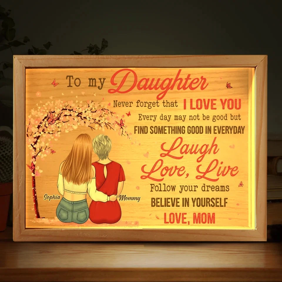 I Wish You Joy And Peace - Family Personalized Custom Frame Light Box - Gift For Mom, Daughter 1 I Wish You Joy And Peace - Family Personalized Custom Frame Light Box - Gift For Mom, Daughter