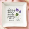Surround Yourself With Good Vibes Only - Bestie Personalized Custom Jewelry Dish - Gift For Best Friends, BFF, Sisters