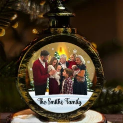 Custom Photo Home Is Where Our Story Begins - Family Personalized Custom Candlelight Lantern Ornament - Christmas Gift For Family Members