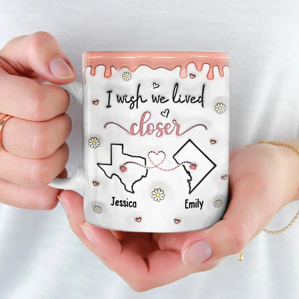 Friendship Transcends Distance And Time - Bestie Personalized Custom 3D Inflated Effect Printed Mug - Gift For Best Friends, BFF, Sisters 3 Friendship Transcends Distance And Time - Bestie Personalized Custom 3D Inflated Effect Printed Mug - Gift For Best Friends, BFF, Sisters - Image 3