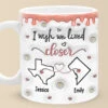 Friendship Transcends Distance And Time - Bestie Personalized Custom 3D Inflated Effect Printed Mug - Gift For Best Friends, BFF, Sisters