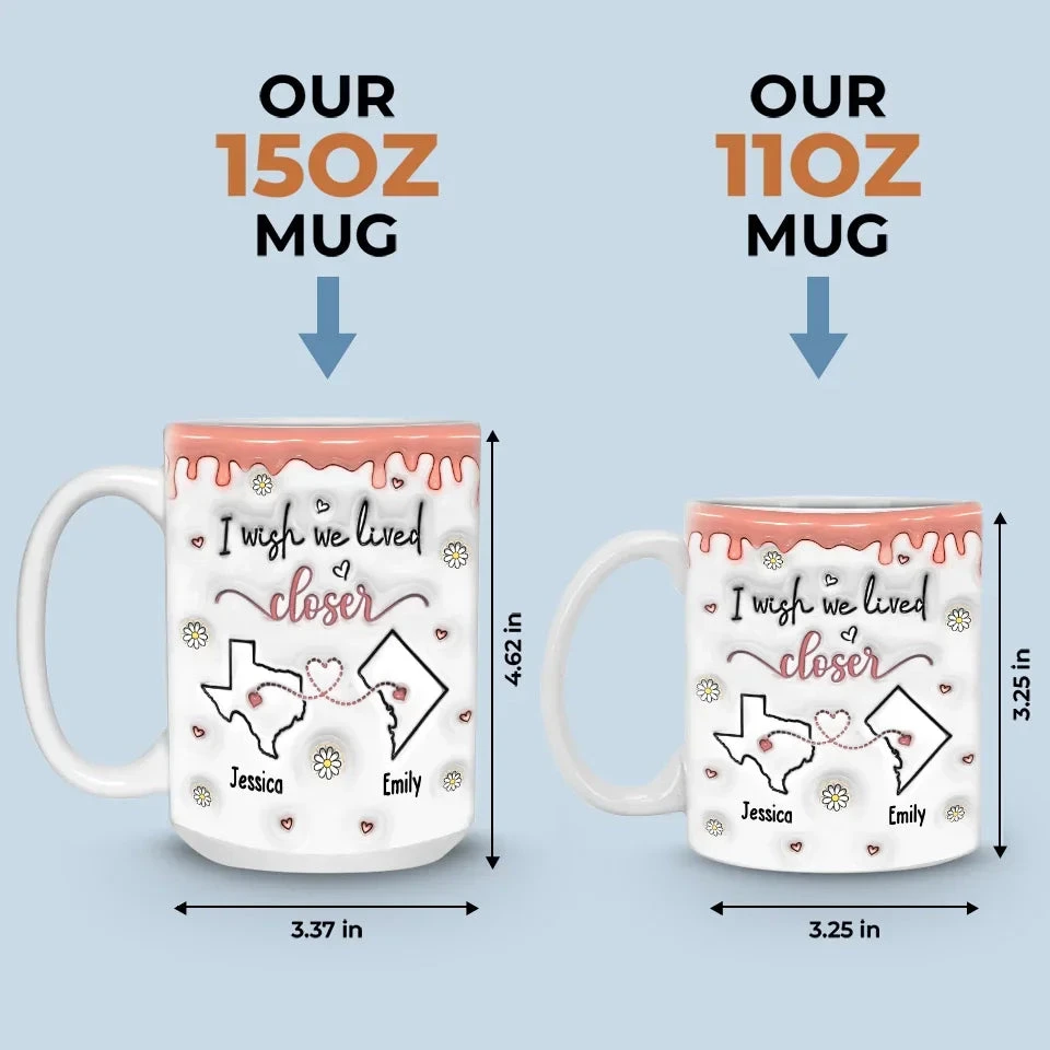 Friendship Transcends Distance And Time - Bestie Personalized Custom 3D Inflated Effect Printed Mug - Gift For Best Friends, BFF, Sisters 5 Friendship Transcends Distance And Time - Bestie Personalized Custom 3D Inflated Effect Printed Mug - Gift For Best Friends, BFF, Sisters - Image 5