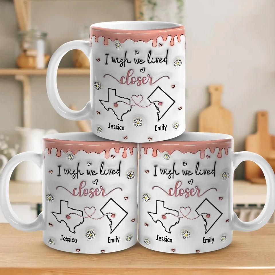 Friendship Transcends Distance And Time - Bestie Personalized Custom 3D Inflated Effect Printed Mug - Gift For Best Friends, BFF, Sisters 4 Friendship Transcends Distance And Time - Bestie Personalized Custom 3D Inflated Effect Printed Mug - Gift For Best Friends, BFF, Sisters - Image 4