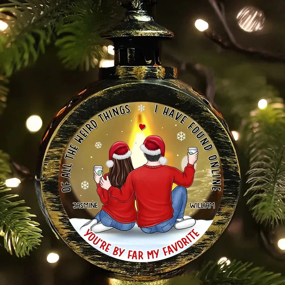 We Are Writing Our Love Story - Couple Personalized Custom Candlelight Lantern Ornament - Christmas Gift For Husband Wife, Anniversary 4 We Are Writing Our Love Story - Couple Personalized Custom Candlelight Lantern Ornament - Christmas Gift For Husband Wife, Anniversary - Image 4