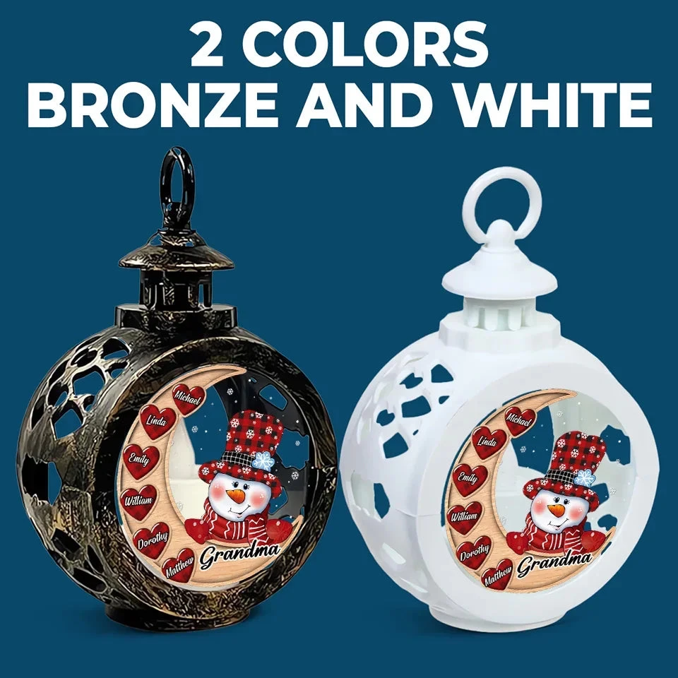 Building Snowmen, Building Bonds - Family Personalized Custom Candlelight Lantern Ornament - Christmas Gift For Family Members 6 Building Snowmen, Building Bonds - Family Personalized Custom Candlelight Lantern Ornament - Christmas Gift For Family Members - Image 6