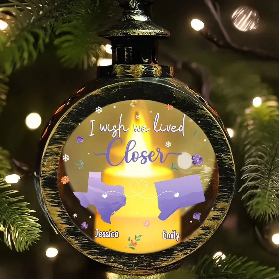 I Wish We Lived Closer - Bestie Personalized Custom Candlelight Lantern Ornament - Christmas Gift For Best Friends, BFF, Sisters 4 I Wish We Lived Closer - Bestie Personalized Custom Candlelight Lantern Ornament - Christmas Gift For Best Friends, BFF, Sisters - Image 4