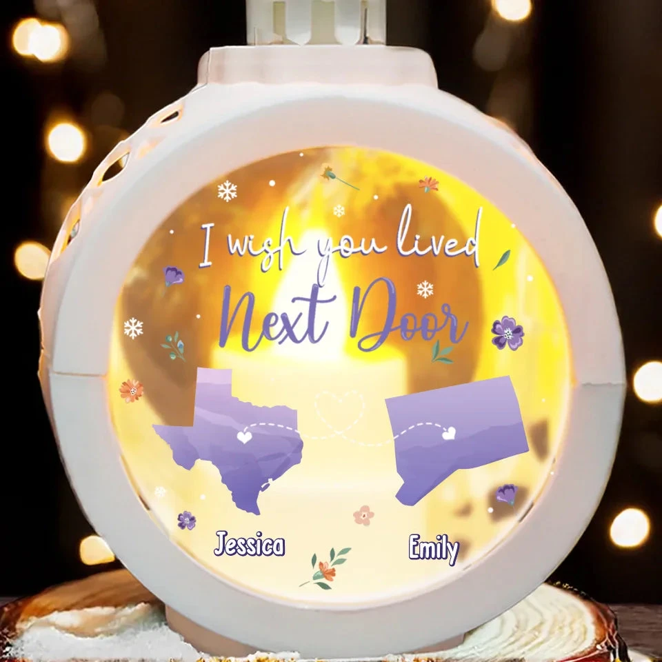 I Wish We Lived Closer - Bestie Personalized Custom Candlelight Lantern Ornament - Christmas Gift For Best Friends, BFF, Sisters 3 I Wish We Lived Closer - Bestie Personalized Custom Candlelight Lantern Ornament - Christmas Gift For Best Friends, BFF, Sisters - Image 3