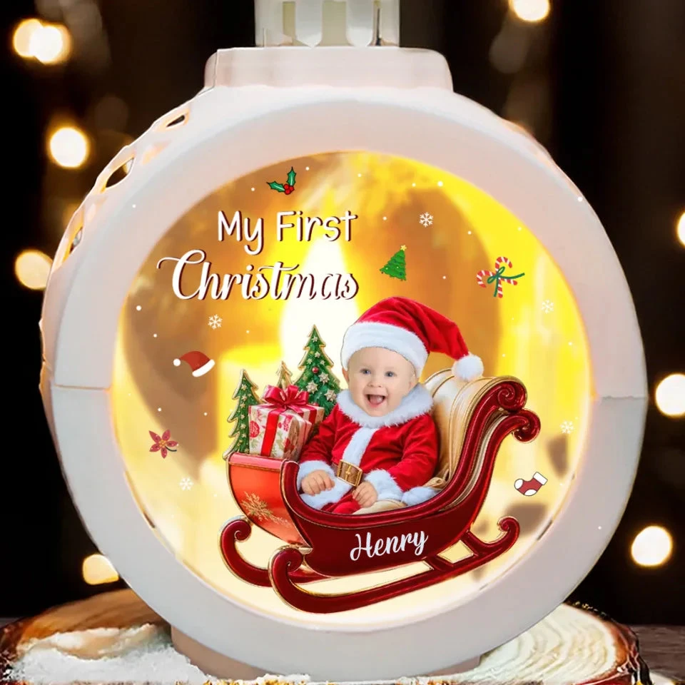 Custom Photo Tiny Hands, Big Christmas Magic - Family Personalized Custom Candlelight Lantern Ornament - Christmas Gift For Baby Kids, Newborn Baby, First Christmas 3 Custom Photo Tiny Hands, Big Christmas Magic - Family Personalized Custom Candlelight Lantern Ornament - Christmas Gift For Baby Kids, Newborn Baby, First Christmas - Image 3