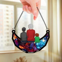 Your Love Is The Thread That Ties Our Family Together - Family Personalized Window Hanging Suncatcher - Gift For Grandma -Pawfect House Store 670deecaa8b5c