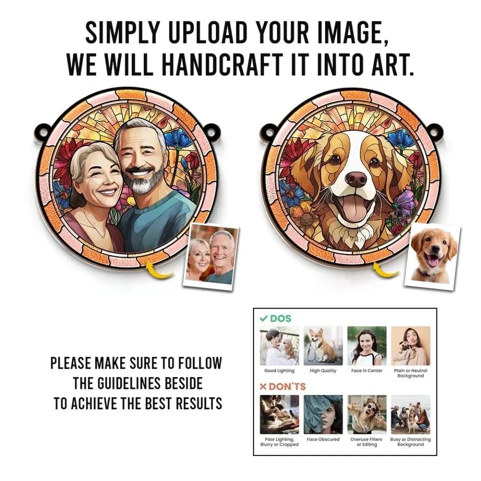 Custom Photo I Fall For You More Every Day - Couple Personalized Window Hanging Suncatcher Ornament - Gift For Husband Wife, Anniversary 3 Custom Photo I Fall For You More Every Day - Couple Personalized Window Hanging Suncatcher Ornament - Gift For Husband Wife, Anniversary - Image 3