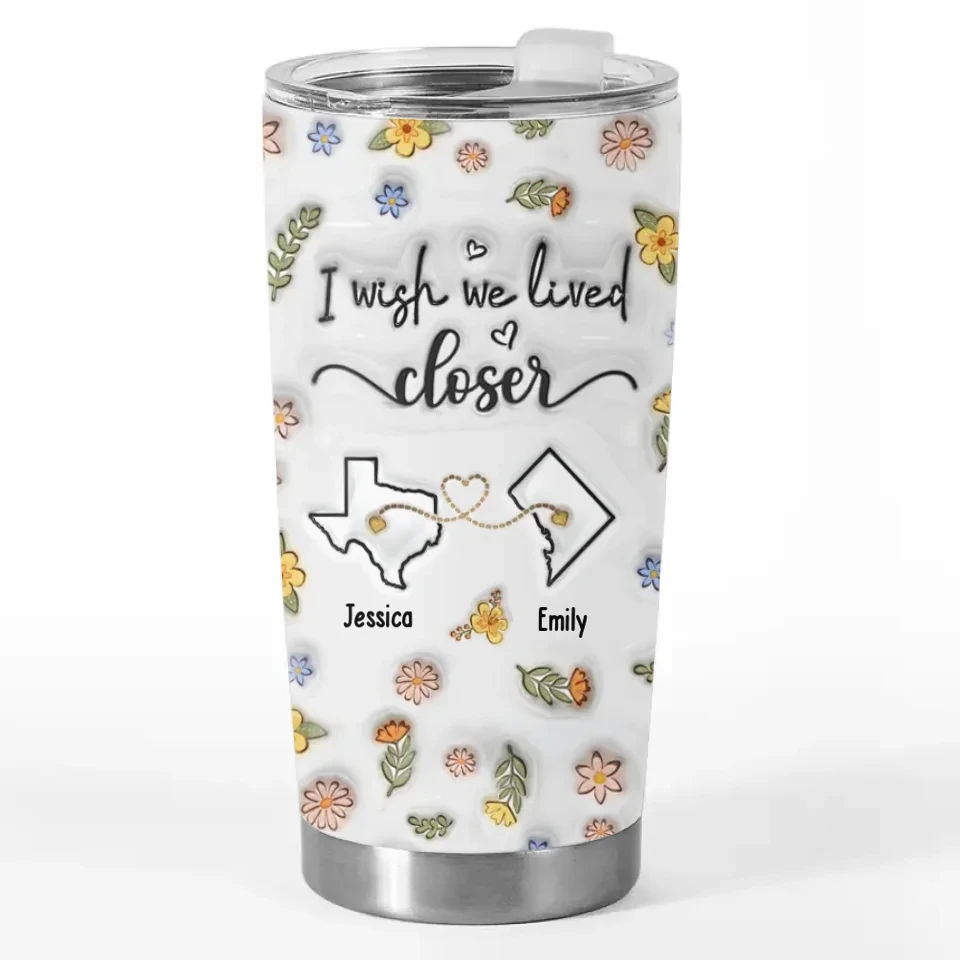 Distance Makes The Friendship Stronger - Bestie Personalized Custom 3D Inflated Effect Printed 40 Oz Stainless Steel Tumbler With Handle - Gift For Best Friends, BFF, Sisters 5 Distance Makes The Friendship Stronger - Bestie Personalized Custom 3D Inflated Effect Printed 40 Oz Stainless Steel Tumbler With Handle - Gift For Best Friends, BFF, Sisters - Image 5