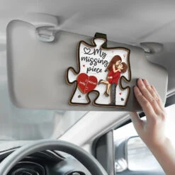 My Missing Piece - Couple Personalized Custom Car Visor Clip - Christmas Gift For Husband Wife, Anniversary 7 My Missing Piece - Couple Personalized Custom Car Visor Clip - Christmas Gift For Husband Wife, Anniversary -Pawfect House Store 6711f5734b90b
