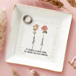 Bloom Like Your Bestie - Bestie Personalized Custom Jewelry Dish - Gift For Best Friends, BFF, Sisters 6 Bloom Like Your Bestie - Bestie Personalized Custom Jewelry Dish - Gift For Best Friends, BFF, Sisters -Pawfect House Store 671394704a348