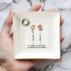 Bloom Like Your Bestie - Bestie Personalized Custom Jewelry Dish - Gift For Best Friends, BFF, Sisters 7 Bloom Like Your Bestie - Bestie Personalized Custom Jewelry Dish - Gift For Best Friends, BFF, Sisters -Pawfect House Store 67139476ac12c