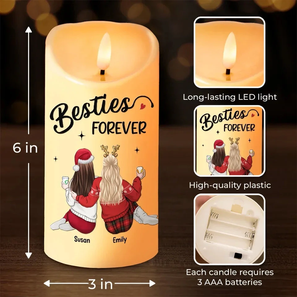 Thank You For Being My Unbiological Sistas - Bestie Personalized Custom LED Candle - Christmas Gift For Best Friends, BFF, Sisters 4 Thank You For Being My Unbiological Sistas - Bestie Personalized Custom LED Candle - Christmas Gift For Best Friends, BFF, Sisters - Image 4
