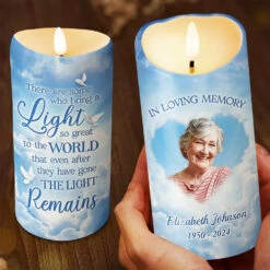 Custom Photo After They Have Gone The Light Remains - Memorial Personalized Custom LED Candle - Sympathy Gift, Christmas Gift For Family Members -Pawfect House Store 67170fefa0e1a