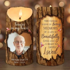 Custom Photo Your Life Was A Blessing To Us All - Memorial Personalized Custom LED Candle - Sympathy Gift, Christmas Gift For Family Members