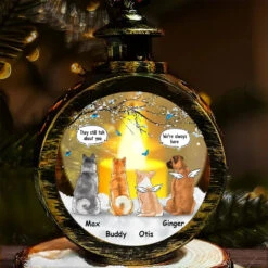 Your Paw Prints Are Forever Embedded In My Journey - Memorial Personalized Custom Candlelight Lantern Ornament - Sympathy Gift, Christmas Gift For Pet Owners, Pet Lovers