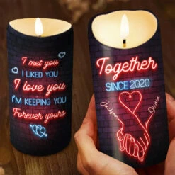 In Your Hand, I Found My Forever - Couple Personalized Custom LED Candle - Christmas Gift For Husband Wife, Anniversary 6 In Your Hand, I Found My Forever - Couple Personalized Custom LED Candle - Christmas Gift For Husband Wife, Anniversary -Pawfect House Store 6718441996424
