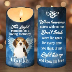 Custom Photo Forever Our Faithful Companion - Memorial Personalized Custom LED Candle - Sympathy Gift, Christmas Gift For Pet Owners, Pet Lovers