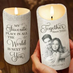 Custom Photo The Best Moments Are The Ones Spent With You - Couple Personalized Custom LED Candle - Christmas Gift For Husband Wife, Anniversary 6 Custom Photo The Best Moments Are The Ones Spent With You - Couple Personalized Custom LED Candle - Christmas Gift For Husband Wife, Anniversary -Pawfect House Store 67184f8a06748