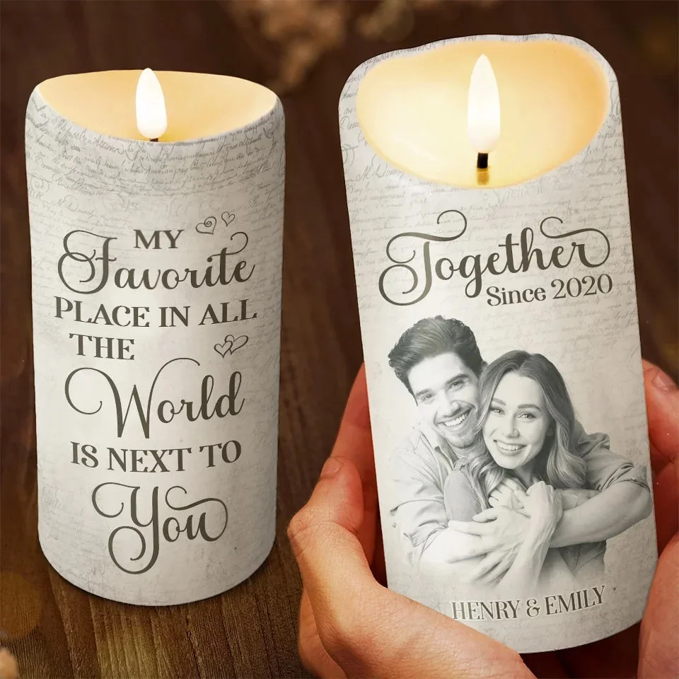 Custom Photo The Best Moments Are The Ones Spent With You - Couple Personalized Custom LED Candle - Christmas Gift For Husband Wife, Anniversary 3 Custom Photo The Best Moments Are The Ones Spent With You - Couple Personalized Custom LED Candle - Christmas Gift For Husband Wife, Anniversary - Image 3