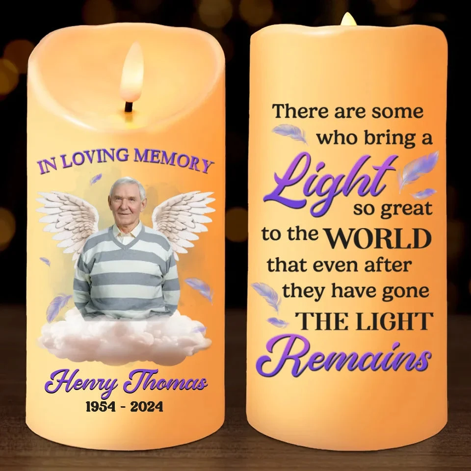 Custom Photo In Loving Memory - Memorial Personalized Custom LED Candle - Christmas Gift, Sympathy Gift, New Arrival Gift For Family Members 2 Custom Photo In Loving Memory - Memorial Personalized Custom LED Candle - Christmas Gift, Sympathy Gift, New Arrival Gift For Family Members - Image 2