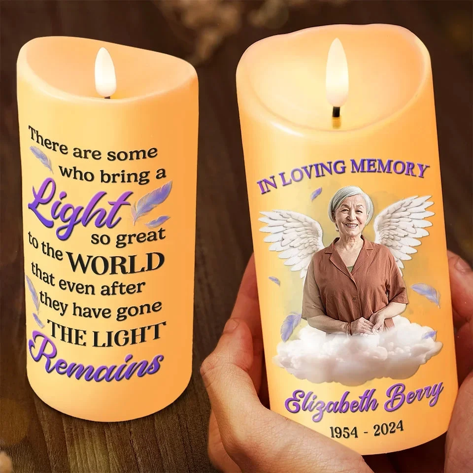Custom Photo In Loving Memory - Memorial Personalized Custom LED Candle - Christmas Gift, Sympathy Gift, New Arrival Gift For Family Members 3 Custom Photo In Loving Memory - Memorial Personalized Custom LED Candle - Christmas Gift, Sympathy Gift, New Arrival Gift For Family Members - Image 3