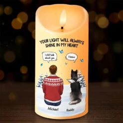 Forever In My Heart - Memorial Personalized Custom LED Candle - Christmas Gift, Sympathy Gift, New Arrival Gift For Pet Owners, Pet Lovers