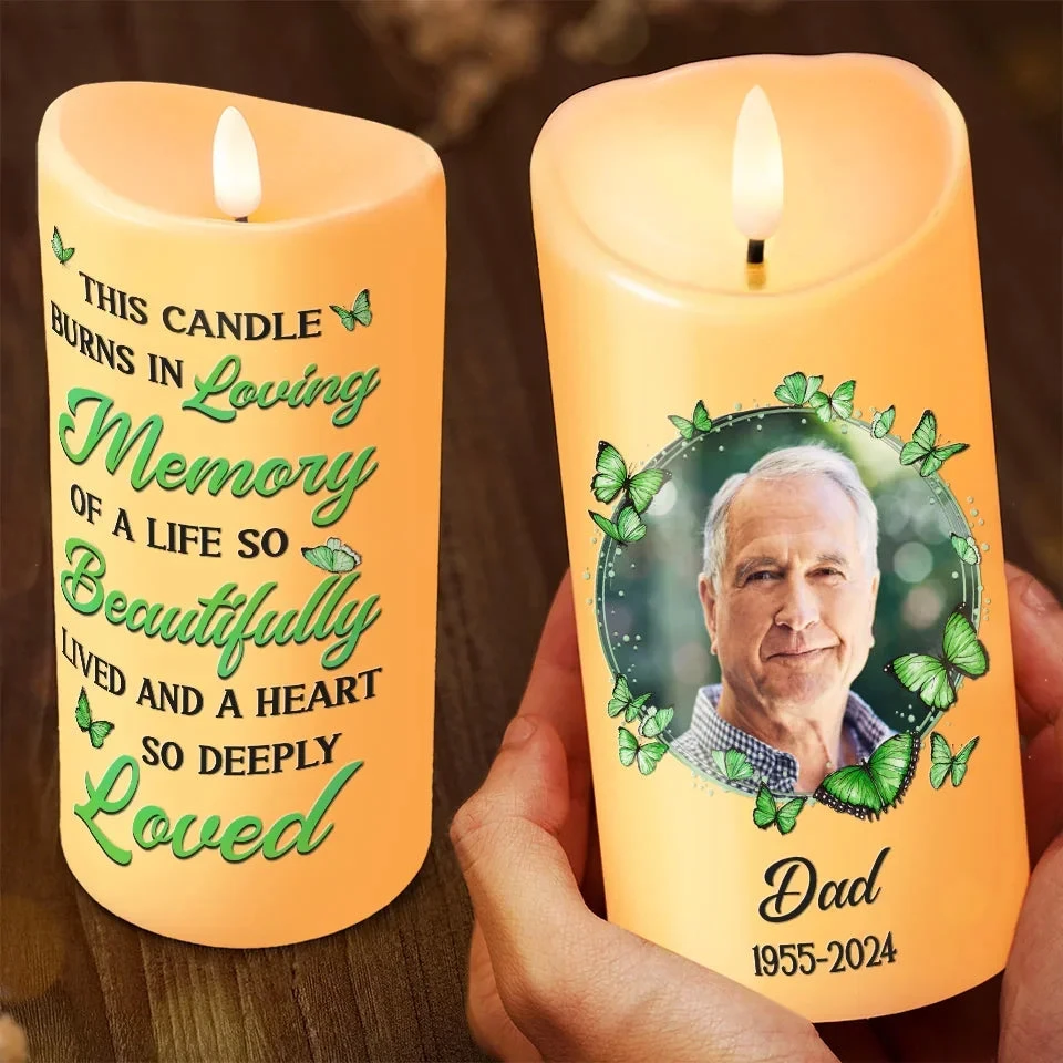 Custom Photo You Are Loved Beyond Words And Missed Beyond Measure - Memorial Personalized Custom LED Candle - New Arrival, Christmas Gift, Sympathy Gift For Family Members 3 Custom Photo You Are Loved Beyond Words And Missed Beyond Measure - Memorial Personalized Custom LED Candle - New Arrival, Christmas Gift, Sympathy Gift For Family Members - Image 3