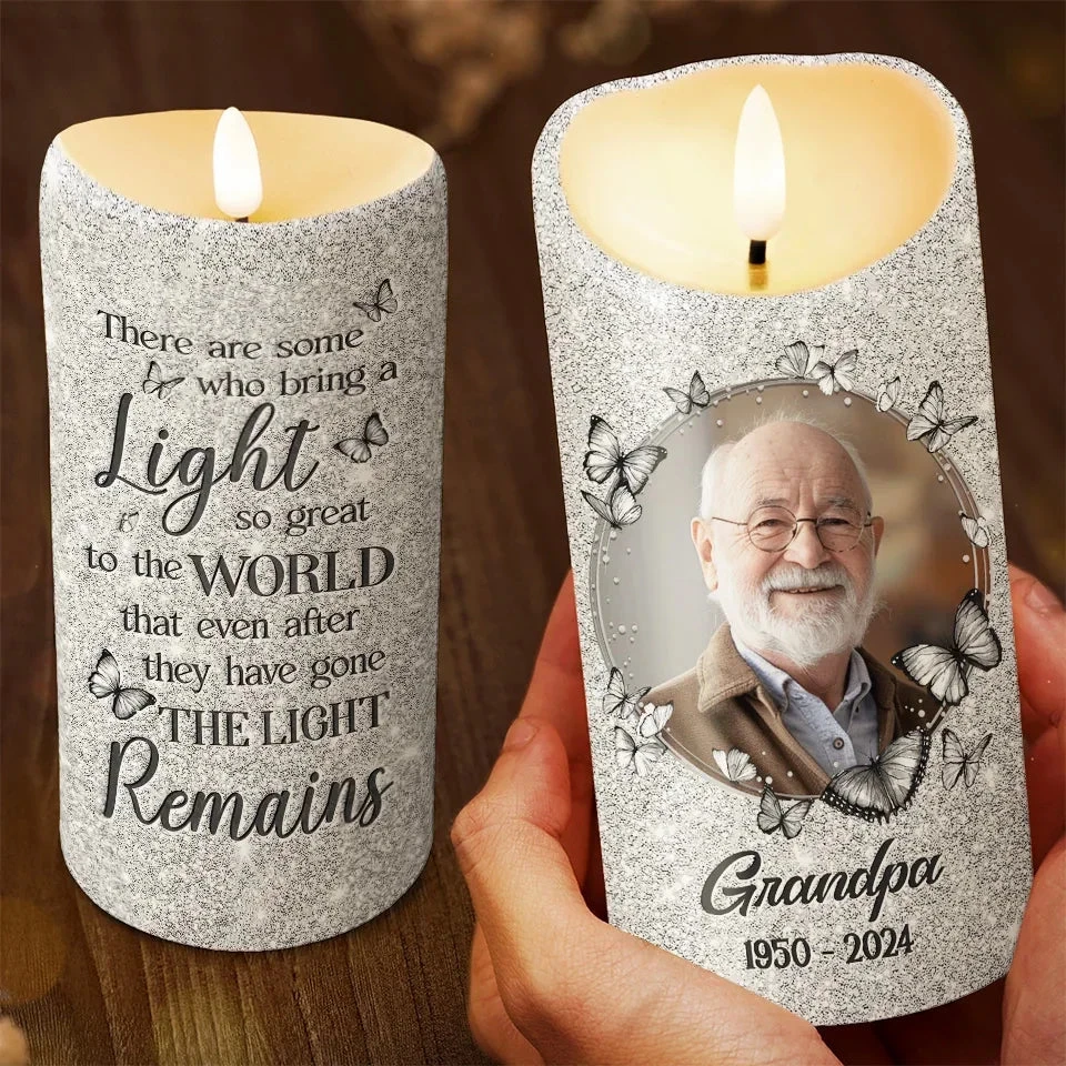 Custom Photo A Heart So Deeply Loved - Memorial Personalized Custom LED Candle - New Arrival, Sympathy Gift, Christmas Gift For Family Members 3 Custom Photo A Heart So Deeply Loved - Memorial Personalized Custom LED Candle - New Arrival, Sympathy Gift, Christmas Gift For Family Members - Image 3