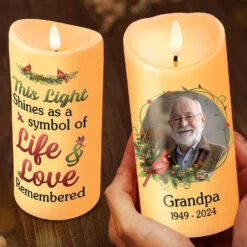Custom Photo This Light Shines As A Symbol Of Love - Memorial Personalized Custom LED Candle - New Arrival, Sympathy Gift, Christmas Gift For Family Members 6 Custom Photo This Light Shines As A Symbol Of Love - Memorial Personalized Custom LED Candle - New Arrival, Sympathy Gift, Christmas Gift For Family Members -Pawfect House Store 67186dac8dcd2
