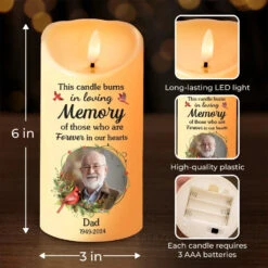 Custom Photo Part Of Me Went With You, Wherever You May Roam - Memorial Personalized Custom LED Candle - New Arrival, Sympathy Gift, Christmas Gift For Family Members 7 Custom Photo Part Of Me Went With You, Wherever You May Roam - Memorial Personalized Custom LED Candle - New Arrival, Sympathy Gift, Christmas Gift For Family Members -Pawfect House Store 67186e355d00e