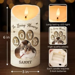 Custom Photo Forever Missed - Memorial Personalized Custom LED Candle - Sympathy Gift, Christmas Gift, New Arrival Gift For Pet Owners, Pet Lovers -Pawfect House Store 671870164eedf