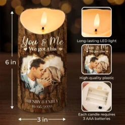Custom Photo You Complete Me And Make Me A Better Person - Couple Personalized Custom LED Candle - Christmas Gift For Husband Wife, Anniversary -Pawfect House Store 6718733b838a2