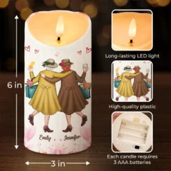 Besties Forever, No Matter What - Bestie Personalized Custom LED Candle - Christmas Gift For Best Friends, BFF, Sisters 7 Besties Forever, No Matter What - Bestie Personalized Custom LED Candle - Christmas Gift For Best Friends, BFF, Sisters -Pawfect House Store 6718a47f4de23