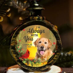 Custom Photo Time Spent With Pets Is Never Wasted - Memorial Personalized Custom Candlelight Lantern Ornament - Sympathy Gift, Christmas Gift For Pet Owners, Pet Lovers